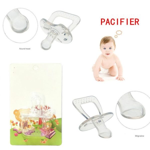 Baby Products Full Silicone Round Head Thumb Transparent Pacifier (Thumb) - Image 4