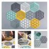 4 PCS Geometry Felt Household Tableware Dish Insulation Mat Cup Absorbent Pad, Color: Green (triangle) - Image 7