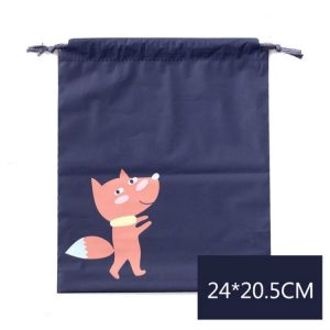 2 PCS Cute Travel Waterproof Clothes Toy Bag Shoes Sorting Bag, Size: S (Bad Fox)