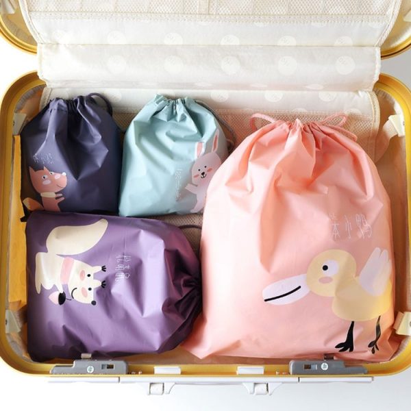 2 PCS Cute Travel Waterproof Clothes Toy Bag Shoes Sorting Bag, Size: S (Bad Fox) - Image 9