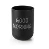Simple Cute Brushing Cup Couple Plastic Mouthwash Cup, Pattern: Word (Black)
