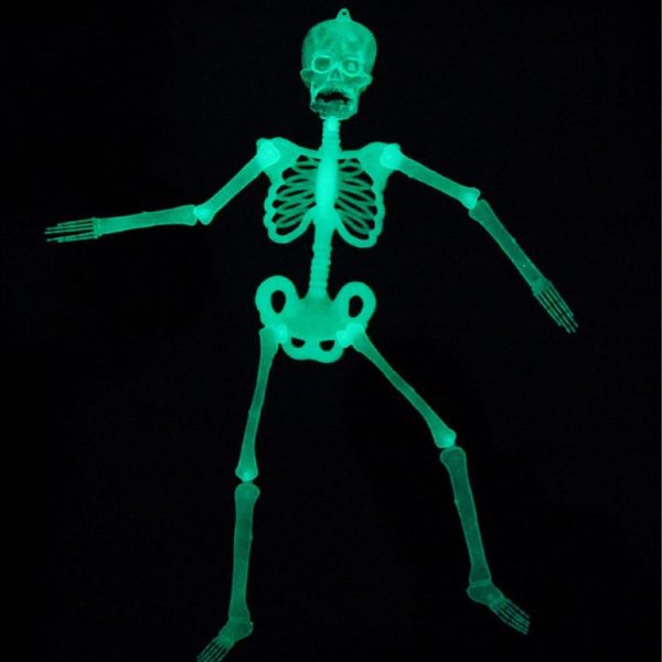 Luminous Skeleton Halloween Activity Props Bar Haunted House Decoration Supplies Fluorescent Skeleton, Size: Large (150cm) - Image 3