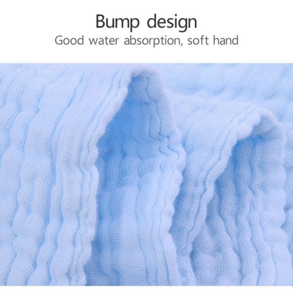 Pleated Craft Gauze Quilt Covered by Baby Blanket, Size: 110x110cm (Blue) - Image 3