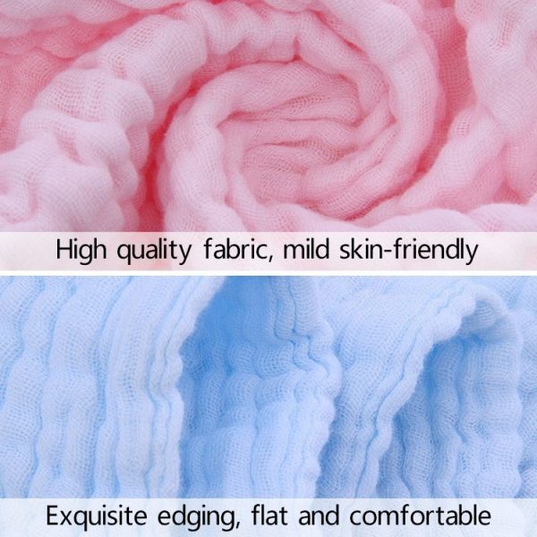 Pleated Craft Gauze Quilt Covered by Baby Blanket, Size: 110x110cm (Blue) - Image 4