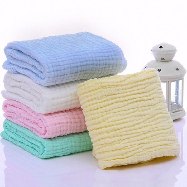 Pleated Craft Gauze Quilt Covered by Baby Blanket, Size: 110x110cm (Blue) - Image 5