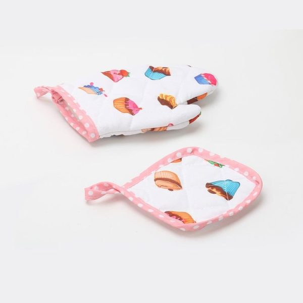 11 PCS / Set Kids Cooking Baking Kit Kitchen Chef Costume Role Play Apron Hat Gloves Set for Children - Image 4