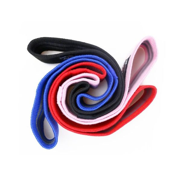 2PCS BOER Polyester + Latex Silk Anti-skid Elastic Fitness Resistance Ring Yoga Stretch Belt - Image 4
