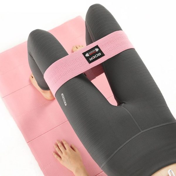 2PCS BOER Polyester + Latex Silk Anti-skid Elastic Fitness Resistance Ring Yoga Stretch Belt - Image 6