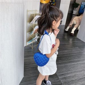 Cute Children Bag Love Sequins Diagonal Mini Shoulder Bag (Blue)