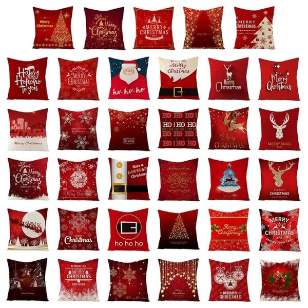 Christmas Gift Decorative Pillow Covers Home Sofa Linen Pillow Cases Without Core (JYM070-30) - Image 2