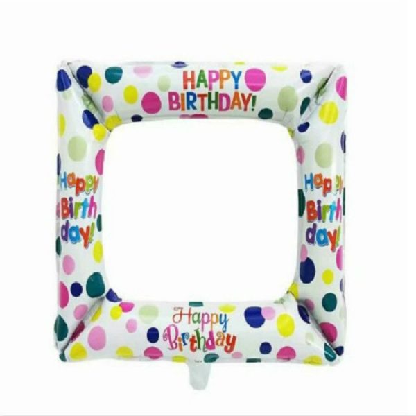 3 PCS Birthday Party Photo Frame Balloon Graduation Ceremony Photo Props (Dot birthday photo frame) - Image 2