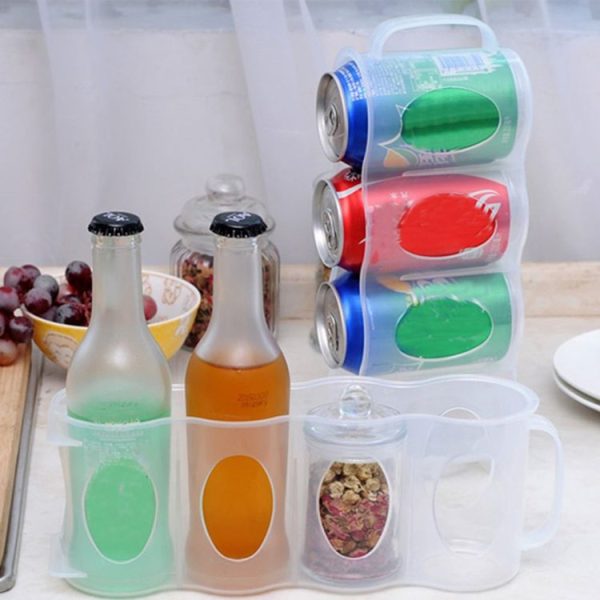 Kitchen Cans Beverage Storage Box Canned Beer Refrigerator 4 Grid Rack - Image 7