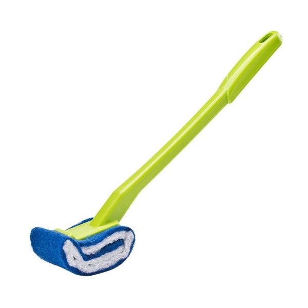 No Dead Corner Soft Bristles Disposable Toilet Brush (Green)
