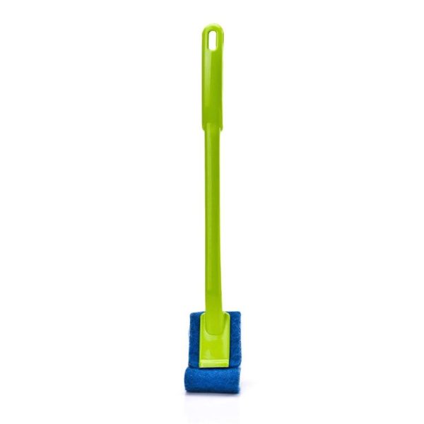 No Dead Corner Soft Bristles Disposable Toilet Brush (Green) - Image 2