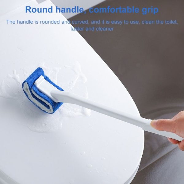 No Dead Corner Soft Bristles Disposable Toilet Brush (Green) - Image 5