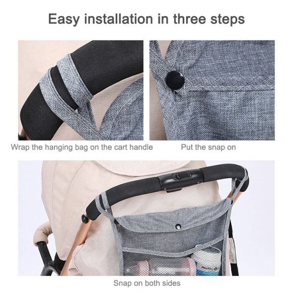 Baby Trolley Net Bag Storage Bag Universal Baby Care (Red) - Image 6