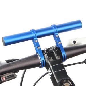 Cycling Handlebar Bike Flashlight Holder Handle Bar Bicycle Accessories Extender Mount Bracket (Blue)
