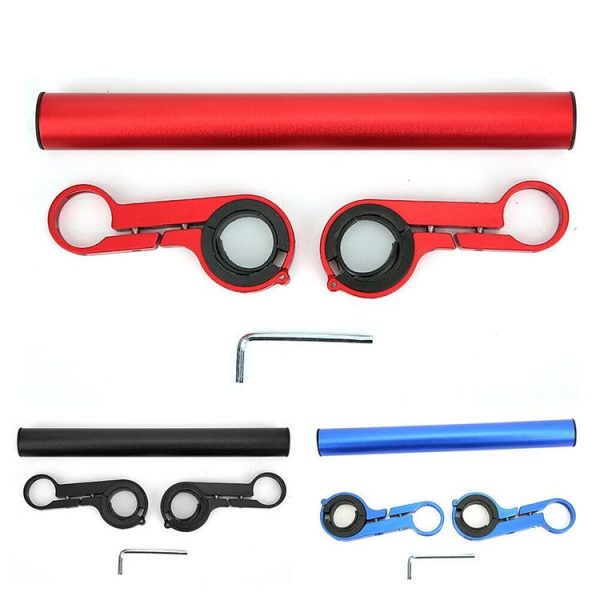 Cycling Handlebar Bike Flashlight Holder Handle Bar Bicycle Accessories Extender Mount Bracket (Blue) - Image 3