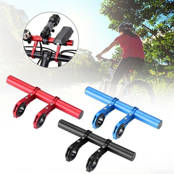 Cycling Handlebar Bike Flashlight Holder Handle Bar Bicycle Accessories Extender Mount Bracket (Blue) - Image 6