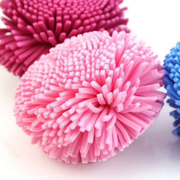 5 PCS Colorful Body Exfoliating Sponge Bath Ball, Random Color Delivery - Image 3