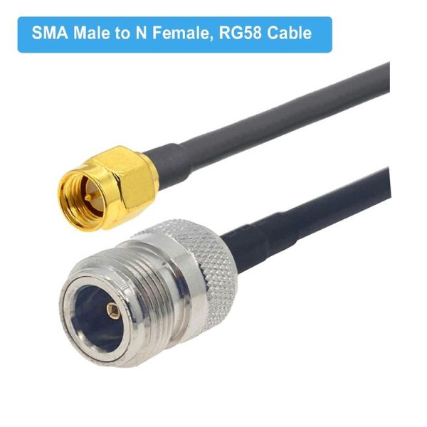 SMA Male to N Female RG58 Coaxial Adapter Cable, Cable Length: 3m - Image 2