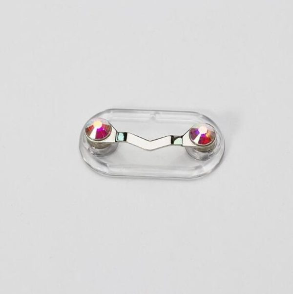 Magnetic Glasses Holder Magnetic Brooch Number Plate Headset Glasses Clip (Colored Diamond) - Image 2
