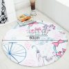 Cute Hand-painted Animal Carpet Round Mat Chair Cushion Baby Crawling Floor Mat Pad, Size: Diameter 60cm (Pink Fox) - Image 2
