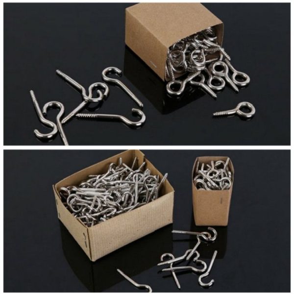 20 PCS Light Hook Nail Self-tapping Screw Triangle Thread Tip Tail Lhand Screw Eye (3x32x9mm) - Image 5