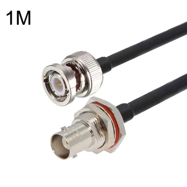 BNC Female With Waterproof Circle To BNC Male RG58 Coaxial Adapter Cable, Cable Length: 1m