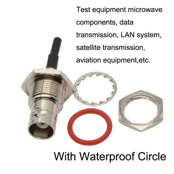 BNC Female With Waterproof Circle To BNC Male RG58 Coaxial Adapter Cable, Cable Length: 1m - Image 5