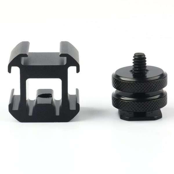 2PCS Universal Camera Rotary PTZ Three-Head Hot Shoe Base - Image 4