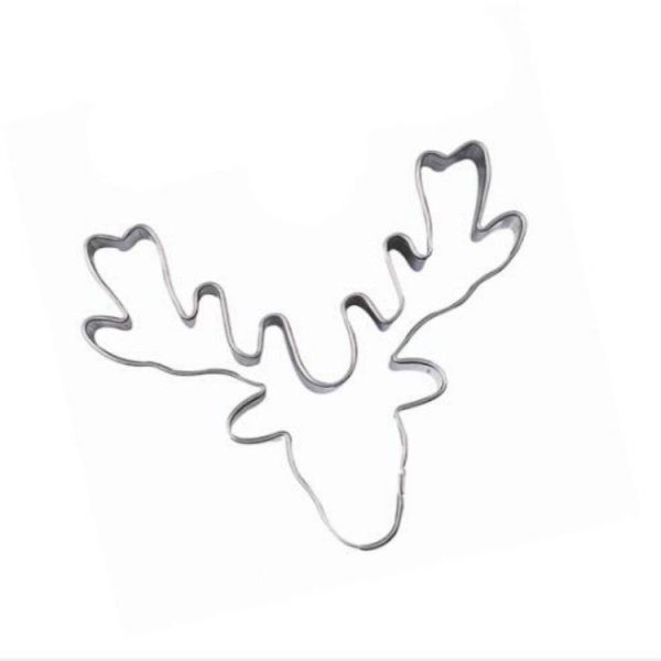 Reindeer 5 PCS Christmas Reindeer Mold Metal Sugar craft Cake Decor Biscuit Pastry Mould - Image 2