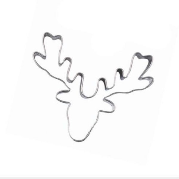 Reindeer 5 PCS Christmas Reindeer Mold Metal Sugar craft Cake Decor Biscuit Pastry Mould - Image 3