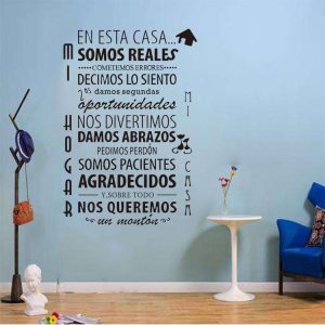 2 PCS French Family Rules Series Wall Stickers, Size: 45x72cm