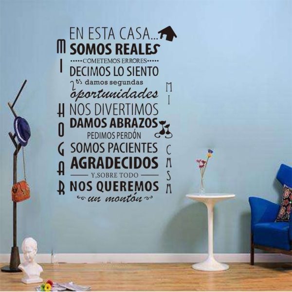 2 PCS French Family Rules Series Wall Stickers, Size: 45x72cm
