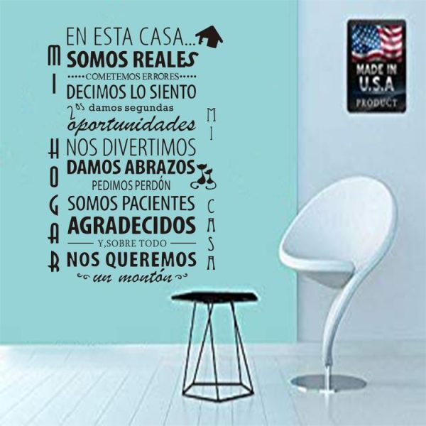 2 PCS French Family Rules Series Wall Stickers, Size: 45x72cm - Image 5