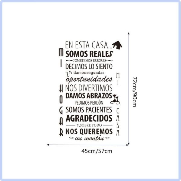 2 PCS French Family Rules Series Wall Stickers, Size: 45x72cm - Image 6