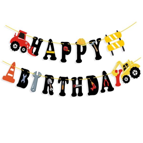Construction Tractor Inflatable Air Balloons Birthday Excavator Vehicle Banners Baby Shower Kids Boys Birthday Party Supplies, Suit: Suit Nine - Image 2