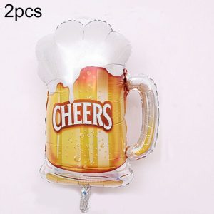 2 PCS Birthday Party Celebration Decoration Wine Bottle Wine Glass Foil Balloon, Specificate: CHEERS Wine Glasses