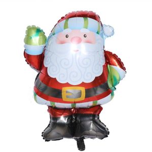 5 PCS Christmas Mini Cartoon Decoration Snowman Old Man Bell Christmas Tree Aluminum Film Aluminum Foil Balloon, Specificate: Santa Claus