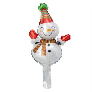 5 PCS Christmas Mini Cartoon Decoration Snowman Old Man Bell Christmas Tree Aluminum Film Aluminum Foil Balloon, Specificate: Christmas Snowman