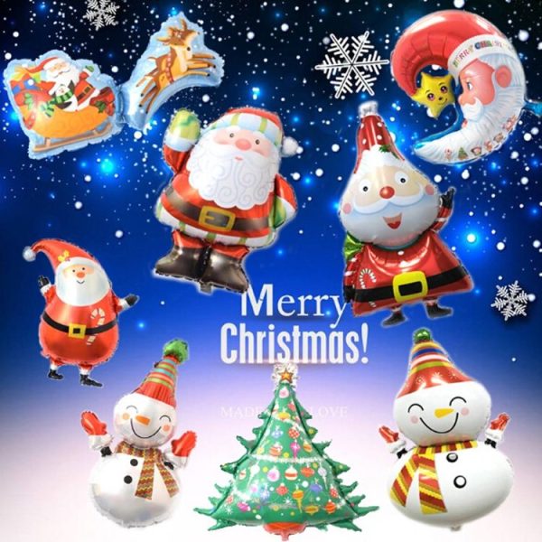 5 PCS Christmas Mini Cartoon Decoration Snowman Old Man Bell Christmas Tree Aluminum Film Aluminum Foil Balloon, Specificate: Christmas Snowman - Image 4