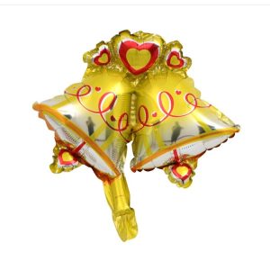 5 PCS Christmas Mini Cartoon Decoration Snowman Old Man Bell Christmas Tree Aluminum Film Aluminum Foil Balloon, Specificate: Christmas Bell