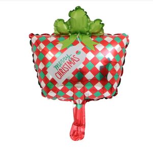 5 PCS Christmas Mini Cartoon Decoration Snowman Old Man Bell Christmas Tree Aluminum Film Aluminum Foil Balloon, Specificate: Gift Box