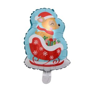 5 PCS Christmas Mini Cartoon Decoration Snowman Old Man Bell Christmas Tree Aluminum Film Aluminum Foil Balloon, Specificate: Christmas Moose