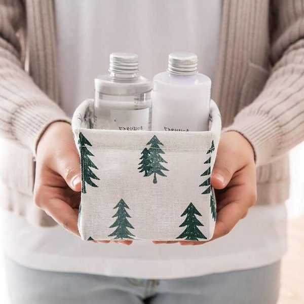 2 PCS Storage Bin Closet Toy Box Fabric Basket Desk Container Makeup Organizer Case (Cactus) - Image 6