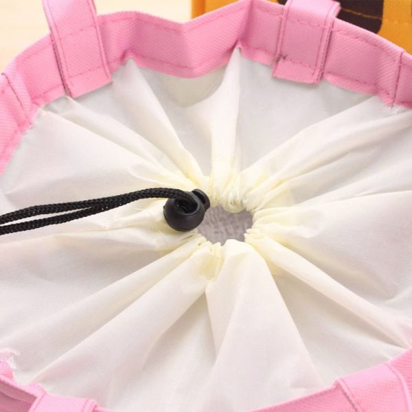 Cute Animal Waterproof Portable Box Ice Bag Student Insulation Rice Lunch Canvas Bag (Pink Rabbit) - Image 4