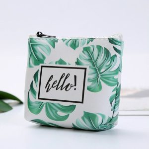 Small Fresh Purse Large Capacity Printing Coin Pocket (Hello)