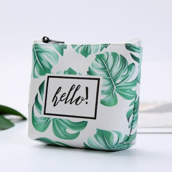 Small Fresh Purse Large Capacity Printing Coin Pocket (Hello)