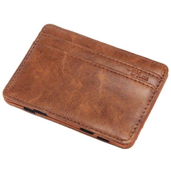 JINBAOLAI Creative Retro Short Men Wallet Card Package (Light Brown) - Image 2